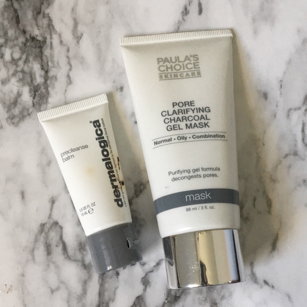 Paulas choice pore clarifying mask and dermalogica